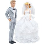 Vtements poupe princesse mariage robe soire dentelle broderie + smoking costume pour barbie ken jouet ...