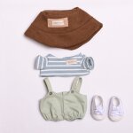 V�tements de poup�e en toile labubu 38cm pour couple frais et d�contract�s avec pantalon en toile vert ...