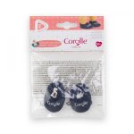 Mes v�tements de poupons corolle bb30 chaussons bleu marine