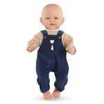 Mes v�tements de poupons corolle bb42 t - shirt + salopette marine