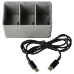 Vhbw chargeur 3 bornes remplacement pour dji df - djm300th pour drone (chargeur) - vhbw