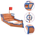 Vidaxl bac a sable bateau pirate bois de sapin 190x94, 5x101 cm