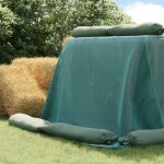 Vidaxl b�che pour silo vert 12 x 5 m hdpe
