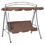 Vidaxl balancelle convertible d'extrieur avec auvent caf