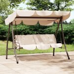 Vidaxl balancelle d'extrieur avec auvent blanc sable