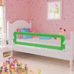 Vidaxl barrire de scurit de lit d'enfant vert 120x42 cm polyester