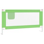 Vidaxl barrire de scurit de lit d'enfant vert 160x25 cm tissu