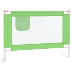 Vidaxl barrire de scurit de lit enfant vert 90x25 cm tissu