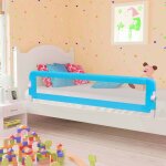 Vidaxl barrire de scurit de lit d'enfant bleu 180x42 cm polyester