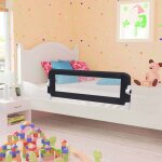 Vidaxl barrire de scurit de lit d'enfant gris 120x42 cm polyester