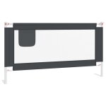 Vidaxl barrire de scurit de lit d'enfant gris fonc 160x25 cm tissu