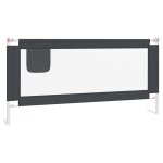Vidaxl barrire de scurit de lit d'enfant gris fonc 190x25 cm tissu