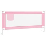 Vidaxl barrire de scurit de lit d'enfant rose 200x25 cm tissu