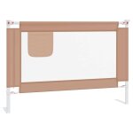 Vidaxl barrire de scurit de lit d'enfant taupe 100x25 cm tissu