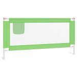 Vidaxl barri�re de s�curit� de lit d'enfant vert 180x25 cm tissu