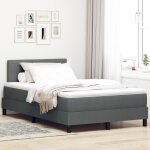 Vidaxl box spring avec matelas gris fonc� 120x200 cm tissu