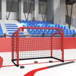 Vidaxl but de hockey avec filet rouge et noir 68x32x47 cm Vidaxl but de hockey avec filet rouge et noir 68x32x47 cm