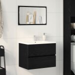 Vidaxl cabinet lavabo chne noir 60x38, 5x45 cm bois d'ingnierie