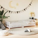 Vidaxl cadre de lit pour enfants blanc 90x190 cm bois de pin massif