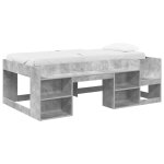 Vidaxl cadre de lit pour enfants avec rangement gris b�ton