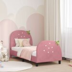 Vidaxl cadre de lit pour enfants avec t�te de lit rose 80 x 160 cm