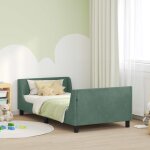 Vidaxl cadre de lit pour enfants avec t�te de lit vert mer 90 x 190 cm