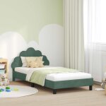 Vidaxl cadre de lit pour enfants avec t�te de lit vert mer 90 x 190 cm