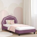 Vidaxl cadre de lit pour enfants avec t�te de lit violet 90 x 190 cm