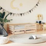 Vidaxl cadre de lit enfant avec tiroirs 70x140 cm bois de pin massif