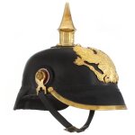 Vidaxl casque prussien allemand antique pour gn noir acier Vidaxl casque prussien allemand antique pour gn noir acier