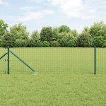 Vidaxl clture euro avec 7 piquets 0. 4x10 m en acier galvanis vert