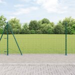 Vidaxl clôture euro ensemble de 2 vert acier avec revêtement en pvc Vidaxl clôture euro ensemble de 2 vert acier avec revêtement en pvc