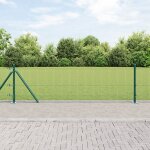 Vidaxl ensemble de poteaux de cl�ture vert pack de 2 vert acier