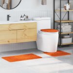 Vidaxl ensemble de tapis de bain antid�rapants 3 pcs orange pp