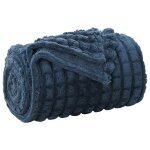 Vidaxl jet� bleu marine 240 x 220 cm toison