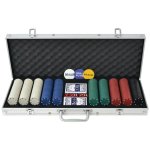Vidaxl jeu de poker avec 500 jetons aluminium
