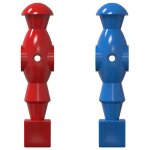 Vidaxl joueurs de table de football 22 pcs bleu et rouge