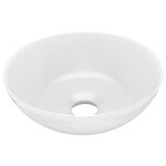 Vidaxl lavabo de salle de bain c�ramique blanc mat rond