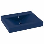 Vidaxl lavabo avec trou de robinet bleu fonc mat 60x46 cm cramique
