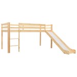 Vidaxl lit mezzanine d'enfants avec toboggan et chelle pin 97x208 cm