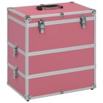 Vidaxl mallette a maquillage 37x24x40 cm rose aluminium Vidaxl mallette a maquillage 37x24x40 cm rose aluminium