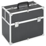 Vidaxl mallette a maquillage 38x23x34 cm noir aluminium Vidaxl mallette a maquillage 38x23x34 cm noir aluminium