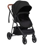 Vidaxl poussette pour bébé 2 - en - 1 anthracite et noir acier Vidaxl poussette pour bébé 2 - en - 1 anthracite et noir acier