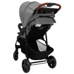 Vidaxl poussette pour bébé 2 - en - 1 gris clair acier Vidaxl poussette pour bébé 2 - en - 1 gris clair acier