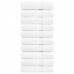 Vidaxl serviettes de bain de qualit� sup�rieure solund 10 pcs blanc
