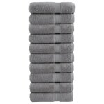 Vidaxl serviettes de bain de qualit� sup�rieure solund 10 pcs gris
