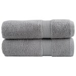 Vidaxl serviettes de bain de qualit� sup�rieure solund 2 pcs gris