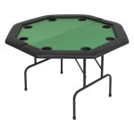 Vidaxl table de poker pliable pour 8 joueurs 2 plis octogonale vert maison Vidaxl table de poker pliable pour 8 joueurs 2 plis octogonale vert maison