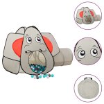 Vidaxl tente de jeu pour enfants 250 balles el�phant gris 174x86x101cm