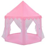 Vidaxl tente de jeu princesse avec 250 balles rose 133x140 cm